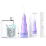 Ordo Hydro Sonic Water Flosser - Pearl Violet & Reusable Mouthwash Bottle & Concentrate Bundle